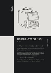 Nippon Gases MICROTIG AC/DC 202 PULSE Instruccionesde Manejo Y Seguridad