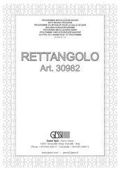 Gessi RETTANGOLO 30982 Manual Del Usuario