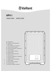 Vaillant VPV I 2000/2 230V Instrucciones De Funcionamiento