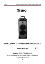 elco PDT-2658 Manual De Instrucciones