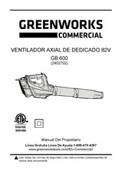 GreenWorks Commercial GB 600 Manual Del Propietário