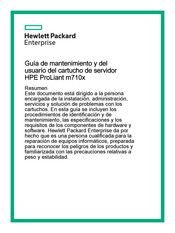 HP ProLiant m710x Guía De Mantenimiento