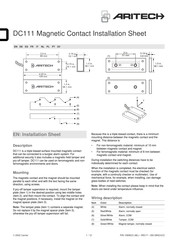 Aritech DC111 Manual De Instalación