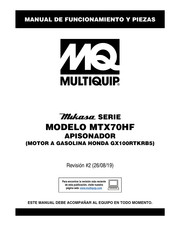 MQ Multiquip MTX70HF Manual De Funcionamiento