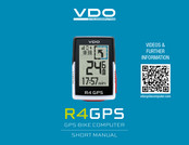 VDO Cyclecomputing R4 GPS Manual