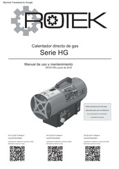 Rotek HG-15-230-IT Manual De Uso Y Mantenimiento