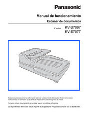 Panasonic KV-S7077 Manual De Funcionamiento