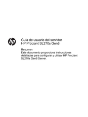 HP ProLiant SL270s Gen8 Guía De Usuario