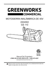 GreenWorks Commercial GS 110 Manual Del Propietário