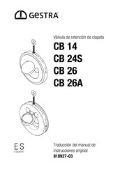 GESTRA CB 14 Traduccion Del Manual De Instrucciones Originale