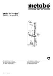 Metabo BAS 505 Precision Manual De Instrucciones Original