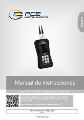 PCE Instruments PCE-TDS 200 Serie Manual De Instrucciones