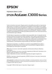 Epson AcuLaser C3000 Serie Manual De Instrucciones