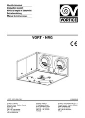 Vortice VORT - NRG Manual De Instrucciones