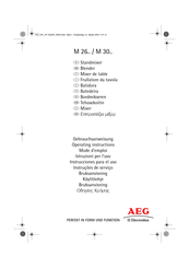 AEG Electrolux M 26 Serie Instrucciones Para El Uso