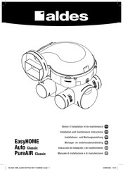 aldes EasyHOME PureAIR CLASSIC Instrucción De Instalación Y De Mantenimiento