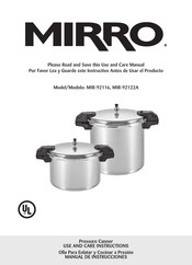 MIRRO MIR-92116 Manual De Instrucciones