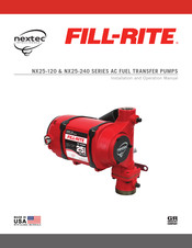 GR NextTec FILL-RITE NX25-120NB-PX Manual De Instalación Y Funcionamiento