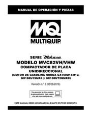 MULTIQUIP Mikasa MVC82VH Manual De Operación Y Piezas