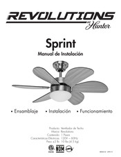 Hunter Revolutions Sprint Manual De Instalación