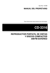 Radio Shack CD-3316 Manual Del Propietário