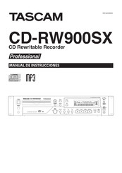 Tascam CD-RW900SX Manual De Instrucciones