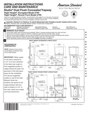 American Standard Studio Right Height 2794 Instrucciones De Instalación Cuidado Y Mantenimiento