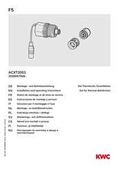 KWC F5 ACXT2001 Instrucciones De Montaje Y Servicio