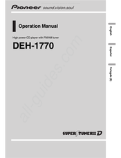 Pioneer DEH-1770 Manual De Operación