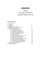 Denver DVBT-804 Instrucciones De Funcionamiento