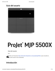 ProJet MJP 5500X Guia Del Usuario