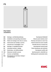 KWC F5LT2022 Instrucciones De Montaje Y Servicio