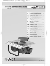 MeisterCraft MEF 600 Manual De Instrucciones