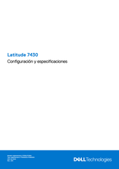 Dell P135G Configuración Y Especificaciones