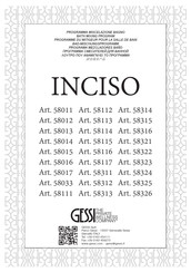 Gessi INCISO 58116 Manual Del Usuario