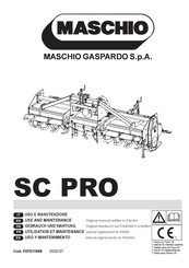 MASCHIO GASPARDO SC PRO 250 Uso Y Mantenimiento