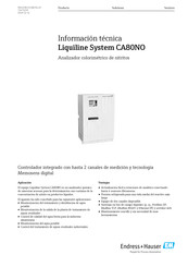 Endress+Hauser Liquiline System CA80NO Información Técnica