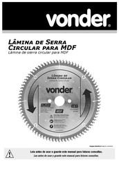 vonder MDF Manual De Instrucciones