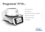 Ivoclar Vivadent Programat P710 G2 Instrucciones Breves