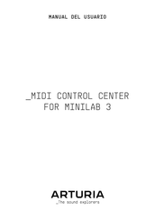 Arturia MIDI CONTROL CENTER FOR MINILAB 3 Manual Del Usuario