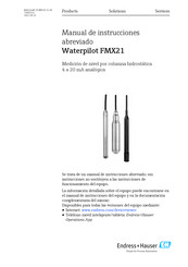 Endress+Hauser Waterpilot FMX21 Manual De Instrucciones Abreviado