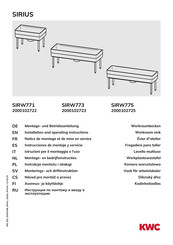 KWC SIRIUS SIRW775 Instrucciones De Montaje Y Servicio