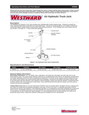 Westward 3W929C Instrucciones De Funcionamiento Y Manual De Piezas