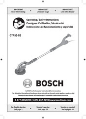 Bosch GTR55-85 Instrucciones De Funcionamiento Y Seguridad