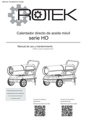 Rotek HO-50-230-TI-MV Manual De Uso Y Mantenimiento