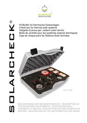 BA-BACHLER SOLARCHECK 200 Manual Del Usuario