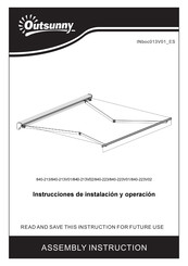 Outsunny 840-213 Instrucciones De Instalación Y  Operación