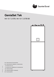 Saunier Duval GeniaSet Tek HA 10-7.2 STB Instrucciones De Instalación Y Mantenimiento