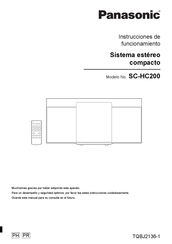 Panasonic SC-HC200 Instrucciones De Funcionamiento