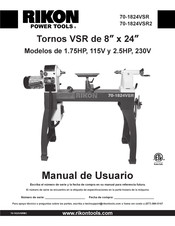 Rikon Power Tools 70-1824VSR2 Manual De Usuario